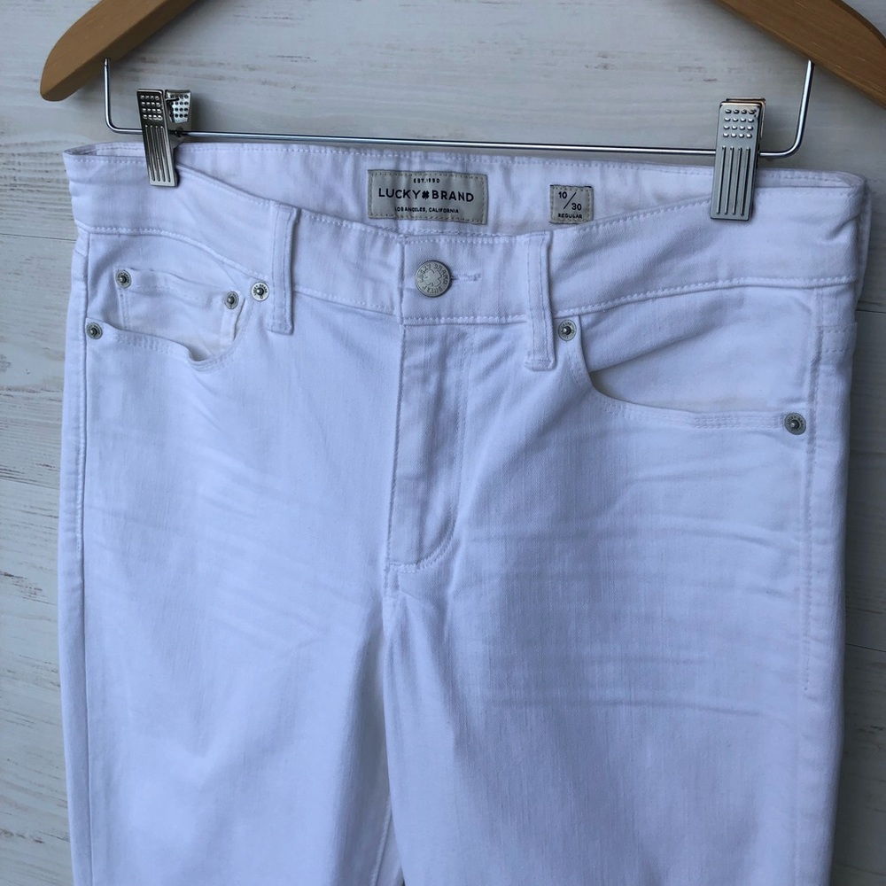 Lucky Brand white jeans sweet straight leg 30 10